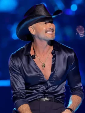 Tim McGraw 2025 iHeartRadio Music Festival Black Dress Shirt
