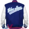 Toronto Blue Jays Blue And White Leather Wool Jacket