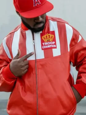 Troop Champion Bomber Leather Jacket
