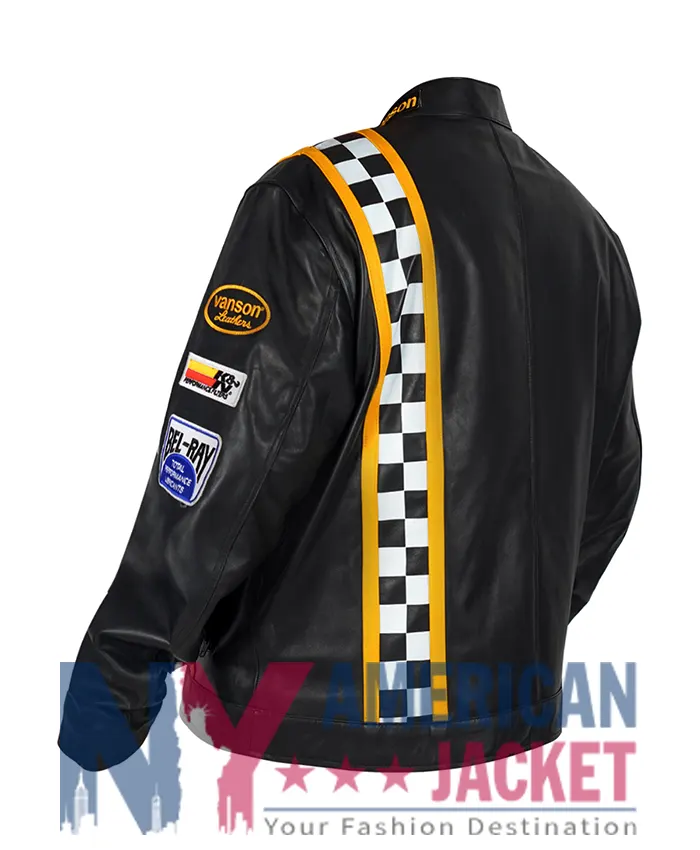 Vanson Black Motorcycle Leather Jacket