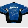 Vintage Blue Detroit Lions Racing Jacket