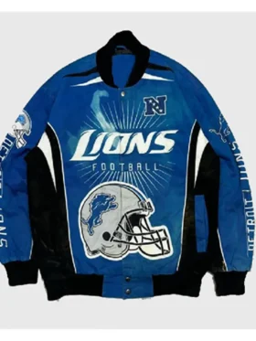 Vintage Detroit Lions Blue Racing Jacket