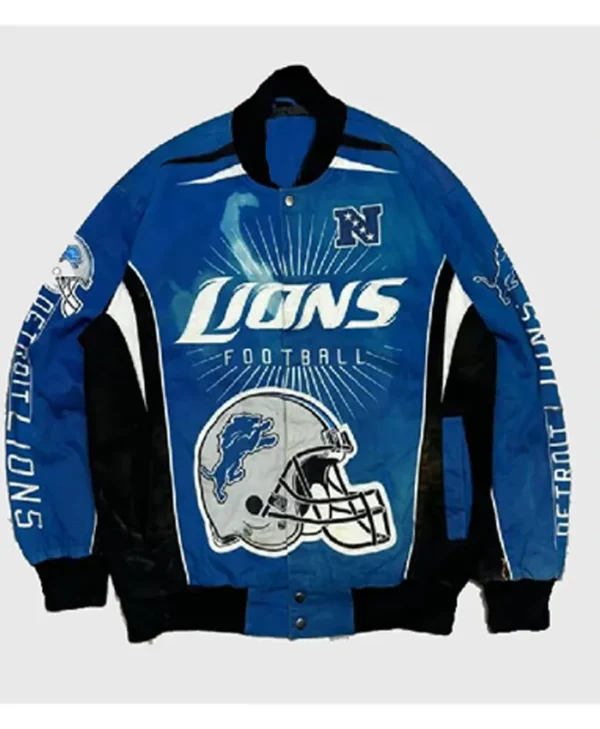 Vintage Detroit Lions Blue Racing Jacket