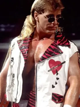 WWE Leather White Shawn Michaels Vest