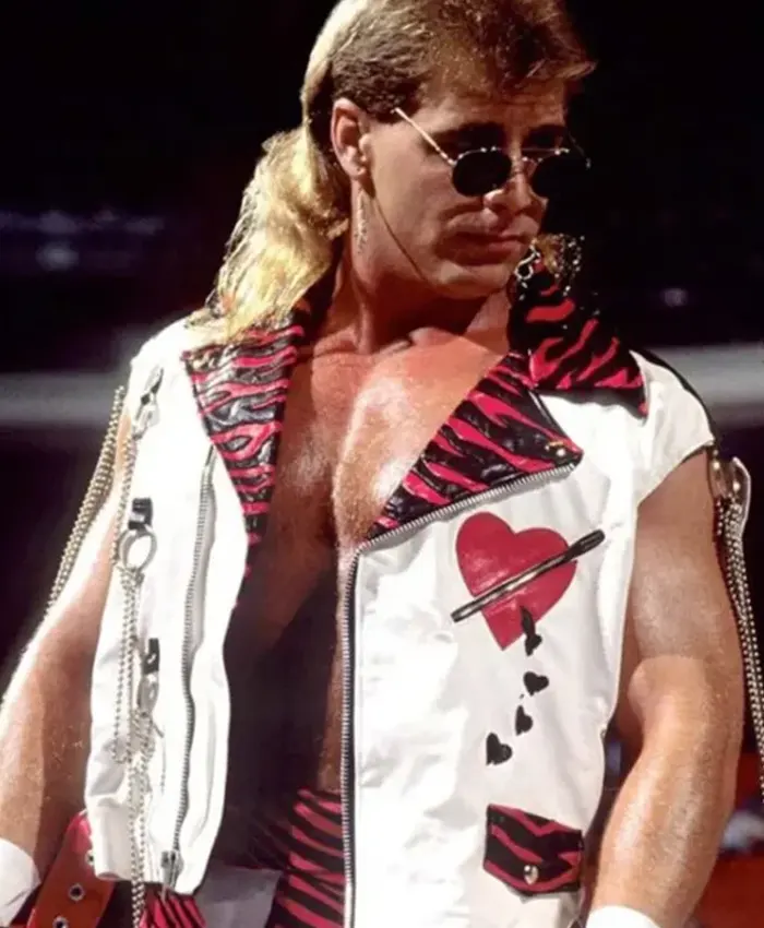 WWE Leather White Shawn Michaels Vest