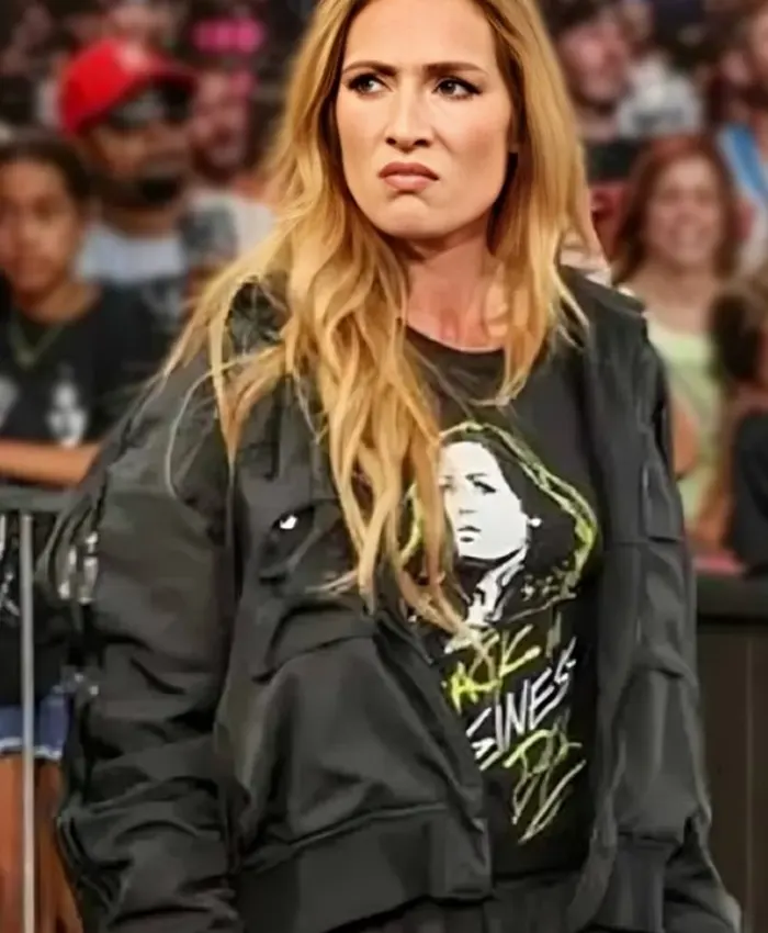 WWE Raw 2025 Becky Lynch Black Track Jacket