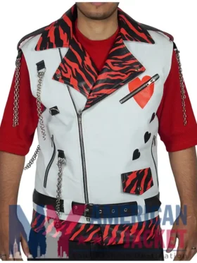WWE Shawn Michaels Leather White Vest
