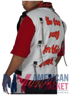 WWE White Shawn Leather Michaels Vest