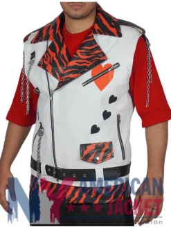 WWE White Shawn Michaels Leather Vest