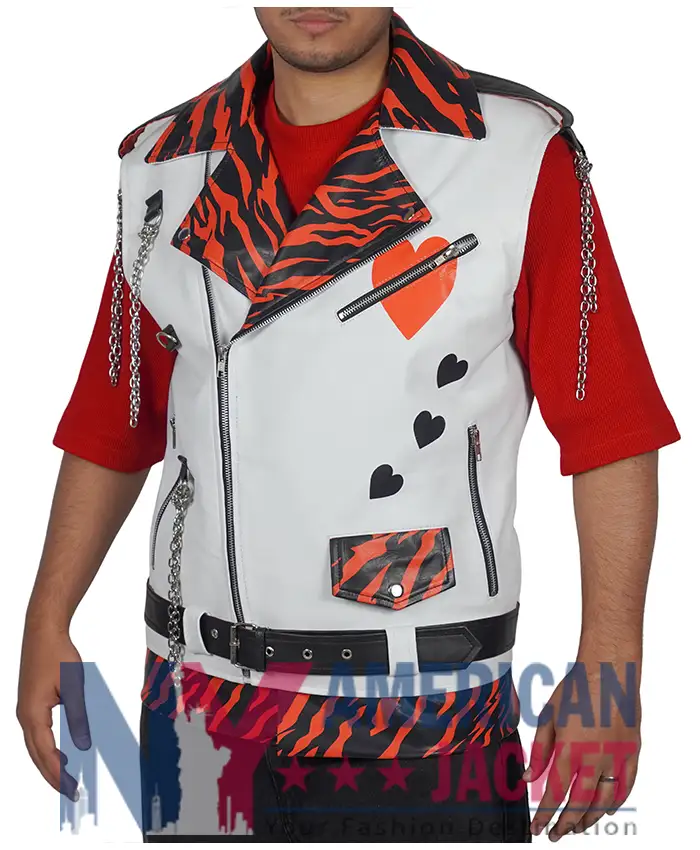 WWE White Shawn Michaels Leather Vest