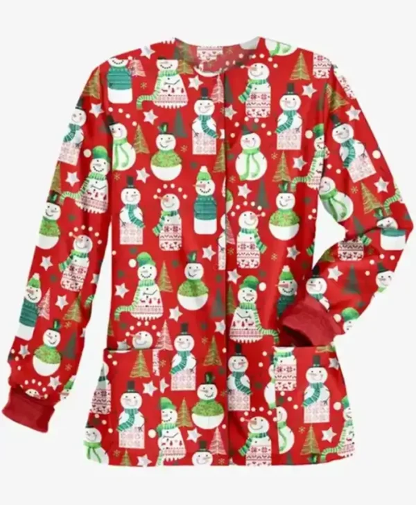 Women’s Christmas Scrub Jacket