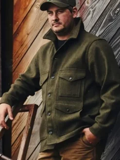 Wool Mackinaw Coat Green