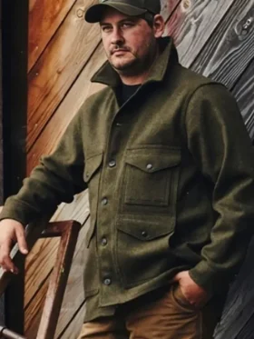 Wool Mackinaw Coat Green