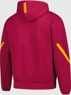 AS Roma Adidas 2025-26 Anthem Hooded Red Jacket