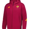 AS Roma Adidas 2025-26 Anthem Red Hooded Jacket