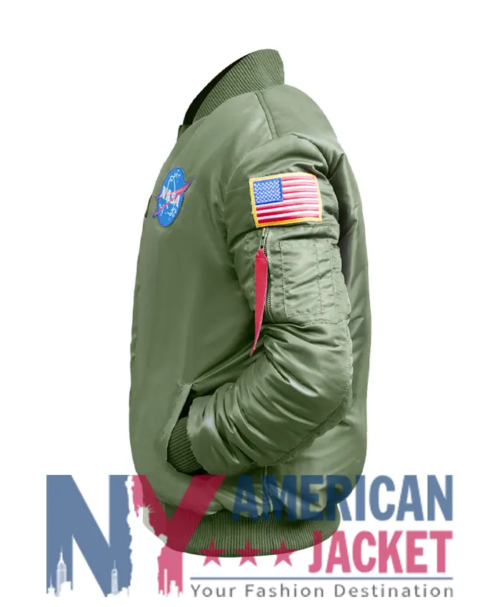Alpha Industries Nasa MA-1 Green Bomber Jacket