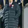 Arsene Wenger Black Long Puffer Coat