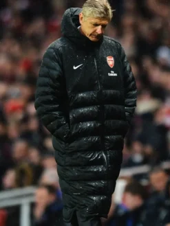 Arsene Wenger Black Puffer Long Coat