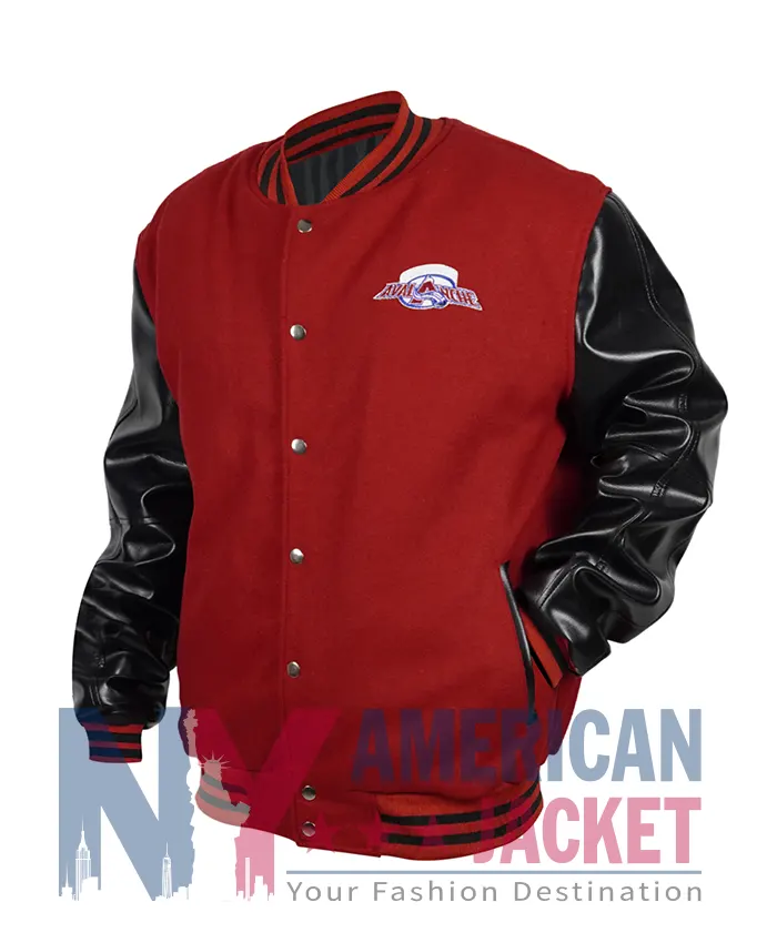Avalanche Black And Red Colorado Varsity Jacket