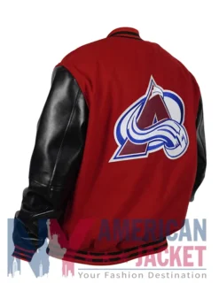 Avalanche Colorado Black And Red Varsity Jacket