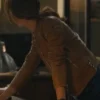Ballard S01 Maggie Q Leather Brown Jacket