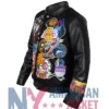Basketball Black Megapatch Leather Wool Jacket
