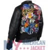 Basketball Leather Wool Black Megapatch Jacket