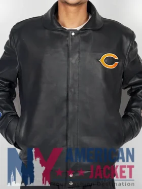 Bears Chicago Leather Black Jacket