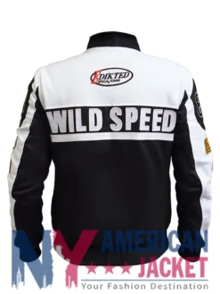 Berna J Edikted Black And White Moto Bomber Jacket