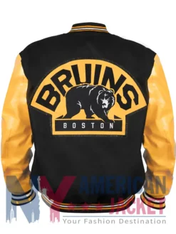 Boston Bruins Black And Yellow Wool Varsity Jacket