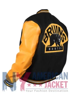 Boston Bruins Varsity Black And Yellow Wool Jacket