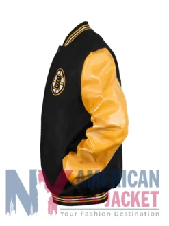 Boston Bruins Wool Black And Yellow Varsity Jacket