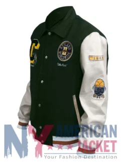 Boston Celtics Green Letterman Varsity Jacket