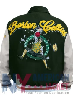 Boston Green Celtics Varsity Letterman Jacket