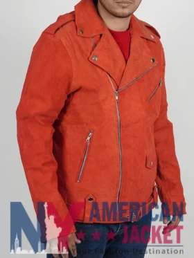 Brando Suede Leather Biker Jacket