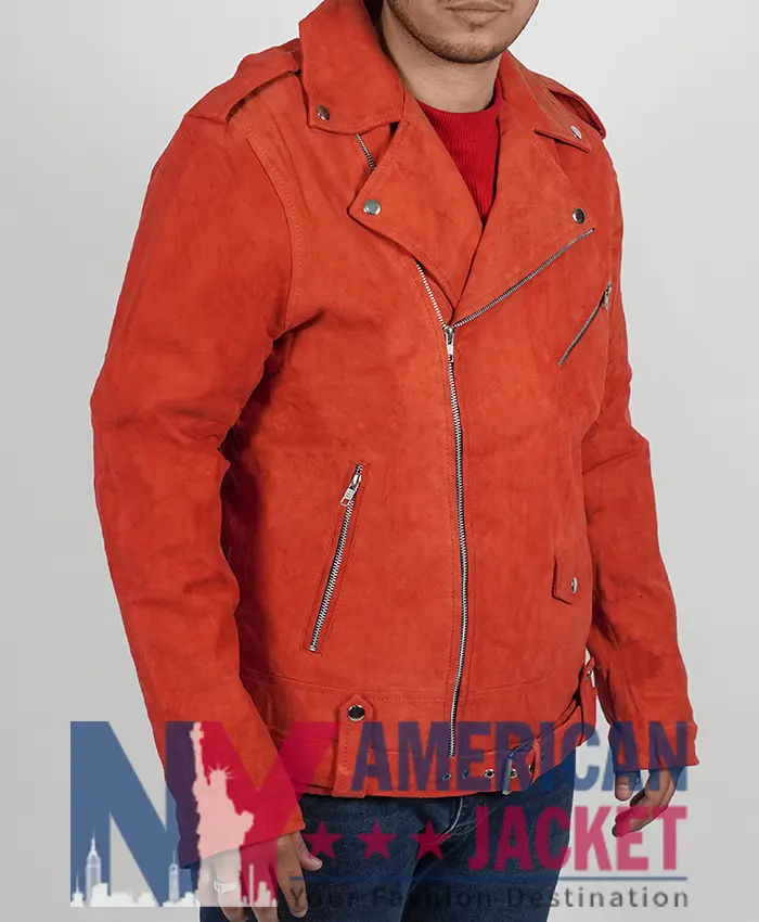 Brando Suede Leather Biker Jacket