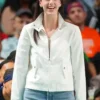 Caitlin Clark NYC 2025 White Jacket
