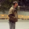 Camp Nou Lionel Messi Brown Suede Jacket