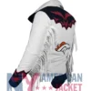 Cheerleaders Denver Broncos White Fringe Jacket