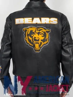 Chicago Bears Leather Black Jacket