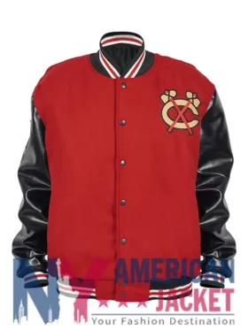 Chicago Blackhawks Red Winter Coaches Classic Varsity Jacket
