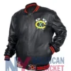 Chicago Blackhawks Varsity Black Leather Jacket