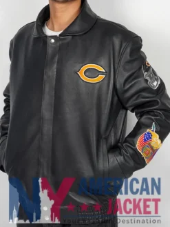 Chicago Leather Bears Black Jacket