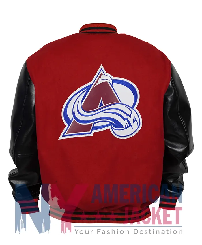 Colorado Avalanche Varsity Red And Black Jacket