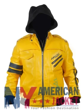 Cyberpunk Hooded 2077 Edgerunners David Yellow Jacket