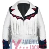 Denver Fringe Broncos Cheerleaders White Jacket