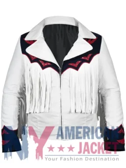 Denver Fringe Broncos Cheerleaders White Jacket