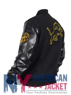 Detroit Lions Varsity Wool Black Jacket