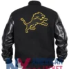 Detroit Lions Wool Black Varsity Jacket