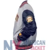 Detroit Tigers Navy And Gray Satin Varsity Jacket